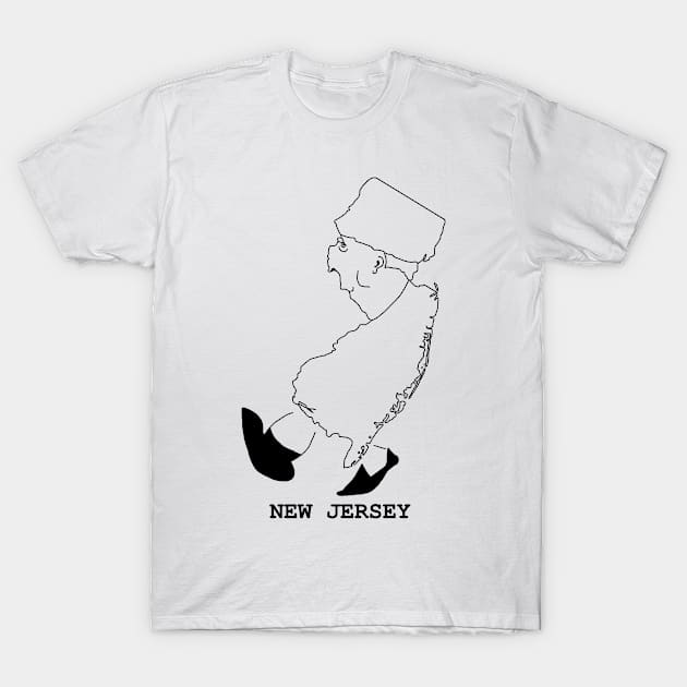 A funny map of New Jersey 3 T-Shirt by percivalrussell